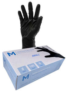 Gloves: Black Nitrile Gloves 100