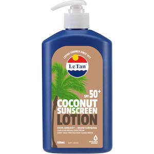 Sunscreen: SPF50+ Coconut Sunscreen Lotion 500ml