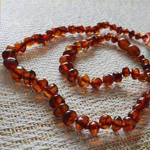Jewellery: Baby baltic Amber Teething Bracelets & Necklace