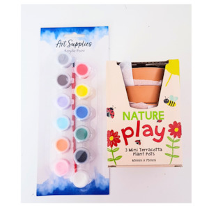 Activity Kit: Nature Play - Paint 3 x Mini Terracotta Pots