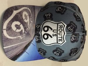 Products: Route 66 W/Shield printed All over Baseball Cap