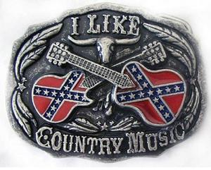 Confederate Flag Guitar Belt Buckle
