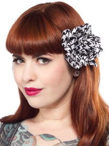 Hair Rose Houndstooth