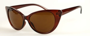 Cat Eye Sunglasses-Clear Brown