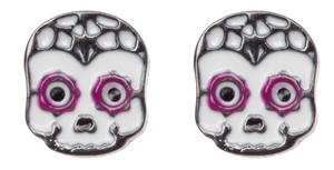 Sugar Skull Earrings Purple