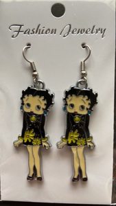 Betty Boop Black Dress Earrings