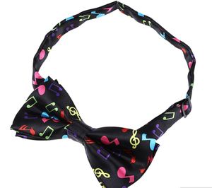 Colorful Musical Note Design Bow Tie For Men
