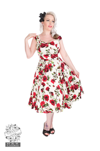 Products: 1950s Rose Floral Summer Dress