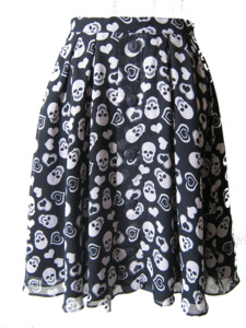 Skulls In Love Skirt