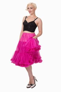 Banned Retro – Double Layer Fluffy Petticoat – Hot Pink