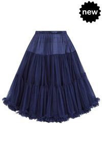 Banned Retro – Double Layer Fluffy Petticoat – Night Blue