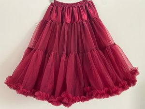Soft N Fluffy Nylon Petticoat – Burgundy 55cm