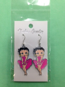 Products: Betty Boop Earrings – Dark Pink