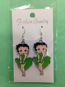 Products: Betty Boop Earrings – Green