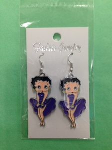 Products: Betty Boop Earrings – Purple