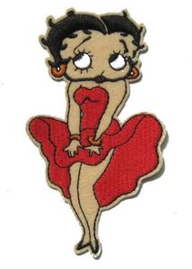 Products: Betty Boop Iron on Patch – Marilyn Red Medium
