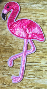 Products: Pink Flamingo Iron On Patch