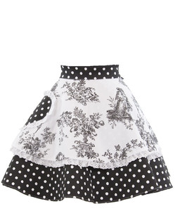 Let Them Eat Cake Antique Black Adult Hostess Apron