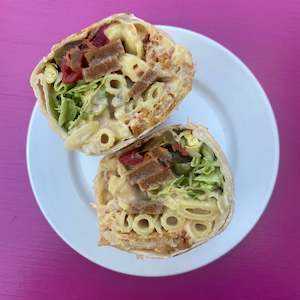 Mac 'n' Cheese with Bacon Burrito