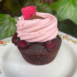 Bakery: Chocolate and Raspberry Cream Cupcake
