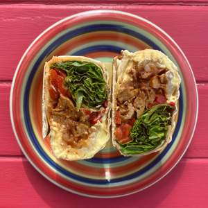 Savoury Cafe Food: BBQ Cheddar Burger Burrito