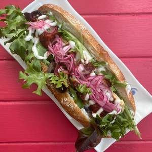 BBQ Fried Tofu Baguette