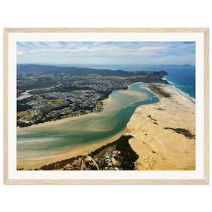 Print Material: Mangawhai Heads Estuary From The Air Framed Print