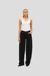 Bottoms: Neuw Nancy Barrel Sombre Jean - Black