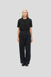 Juliette Hogan Boyfriend Pant (Wool Twill)  Navy