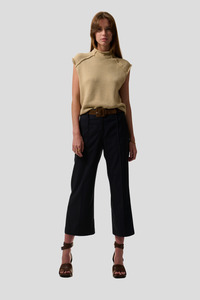 Bottoms: Pol Odette Belted Pant - Navy