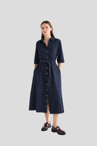 Elk Valor Shirt Dress - Mid Blue Denim
