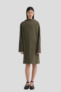 Dresses: Kowtow Measure Dress - Bark Melange
