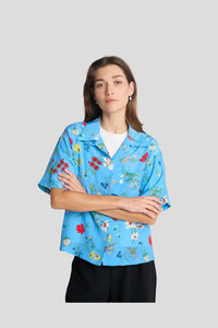 Sunglasses Copy: Twenty-Seven Names Romeo Shirt - Blue Floral