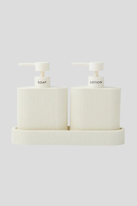 Kitchen Dining: Sid Dispensers w Tray - Ivory