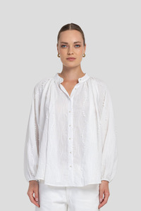 Baina Copy: Blak Greta Blouse - White