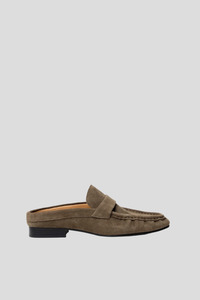 La Tribe: La Tribe Naomi Mule - Khaki Suede