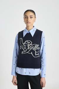 Twenty-Seven Names Deep Kick Vest -Navy