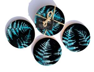 Bamboo Coasters -Fern design