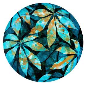 Original Artworks: Original Painting - Teal Leaves