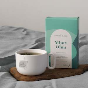 tea: Minty Ohm – mint, mānuka, lemon balm, rosemary