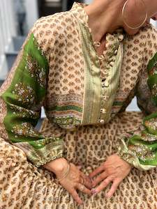 Moonlight Dress Bespoke: Moonlight Dress - Oatmeal Green (M)