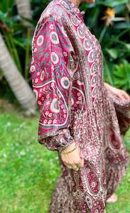 Moonlight Dress Bespoke: Moonlight Dress - Wine Cream (M)