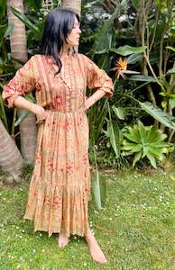 Moonlight Dress - Vintage gold Red (S)