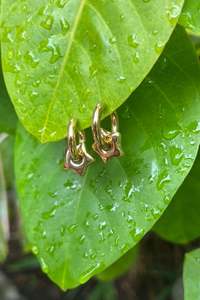 Home Page Clothing Designers New Zealand Libertine The Label: Star Jasmine Earrings - gold