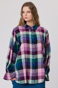 Dutton Blouse - Thistle check