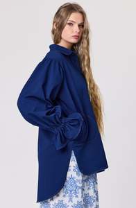 Dutton Blouse shacket - Denim knit