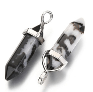 Products: Clearance - Zebra Jasper Double Terminated Crystal Pendant - Life Energy Solutions
