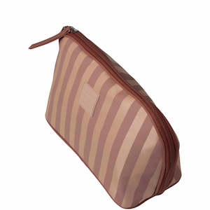 Make Up Bags Cases: Tender Love + Carry Pink Stripe Zipover