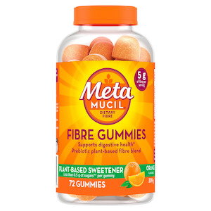Medicines Digestive Health: Metamucil Orange Flavour Fibre Gummies 72s