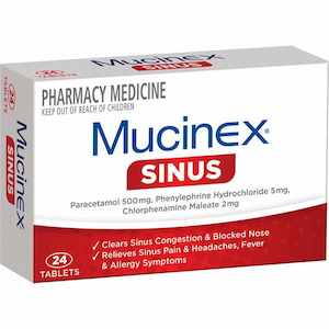 Nasal Medicines: Mucinex Sinus Tablets 24s